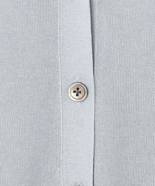J.PRESS LADIES Vis/Pe スパーク ニット カーディガン グレイッシュブルー系