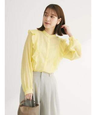 Green Parks フリルブラウス Yellow