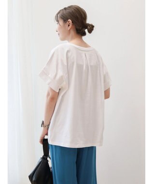 AMERICAN HOLIC 接触冷感袖タックカットプルオーバー Off White