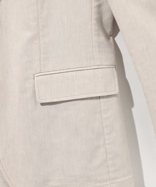 JOSEPH ABBOUD 【清涼/ストレッチ】ストレッチリネンシャンブレー ジャケット アイボリー系