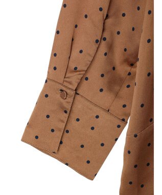 Green Parks Ｂ．ドットリボンブラウス Camel