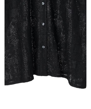 Green Parks 総レースシャツ Black