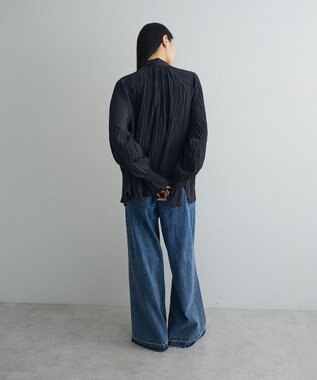 Green Parks ボウタイリボンブラウス Black