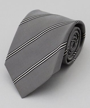 GOTAIRIKU  GOTAIRIKU別注【日本製】シルク ネクタイ_レジメンタル柄 グレー系1