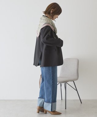 AMERICAN HOLIC 大判ペイズリースカーフ Beige