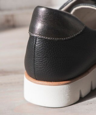 Dominic3 スターパンチングレザースニーカー ブラック