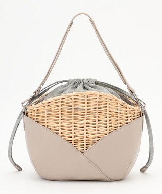 Y'SACCS 【ムック本掲載】ウィッカーバスケットショルダー ライトベージュ