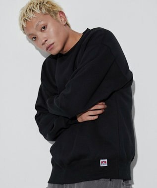 WEGO 【ユニセックス着用ITEM/裏起毛】別注BENDAVISワンポイントプルオーバー ブラック