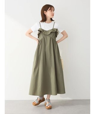 Green Parks ・ＳＵＧＡＲ　ＳＰＯＯＮ　フリルキャミワンピース Khaki