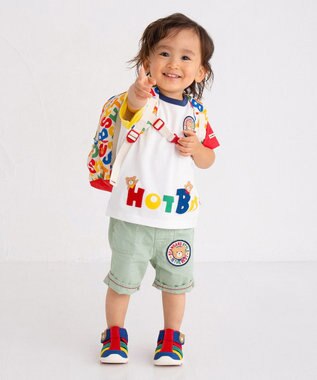 MIKI HOUSE HOT BISCUITS 【Sサイズ】 ロゴ総柄 リュック マルチカラー