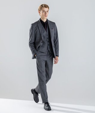 JOSEPH HOMME 【日本製】ペイズリーチーフ ダークブラウン系