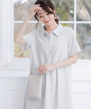Tiaclasse 【洗える】ポロシャツワンピース エクリュ