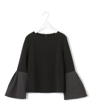 ICB L 【洗える】ミリオーネダンボールニットブラウス ブラック系