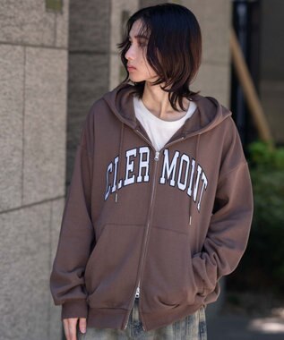 WEGO 【25年秋冬新作/ユニセックス着用ITEM/SMLサイズ展開】グラフィックロゴダブルZIPパーカー