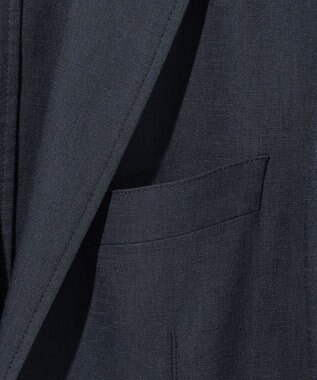 JOSEPH ABBOUD 【清涼/ストレッチ】ストレッチリネンシャンブレー ジャケット ネイビー系