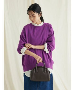 CRAFT STANDARD BOUTIQUE とてもちクルーネックニットプルオーバー Purple