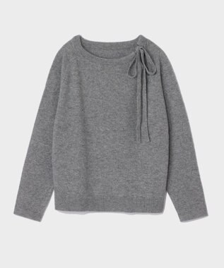 GRACE CONTINENTAL ボウタイカシミヤトップ グレー