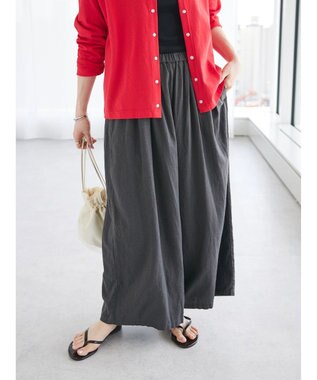 CRAFT STANDARD BOUTIQUE 【キナリノ別注】リネンレーヨンワイドパンツ Charcoal Gray