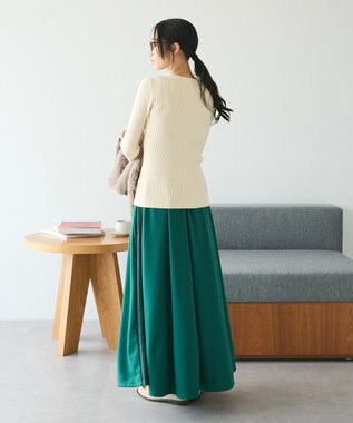 CRAFT STANDARD BOUTIQUE 洗える/とてもちクルーネックリブニットプルオーバー Ivory