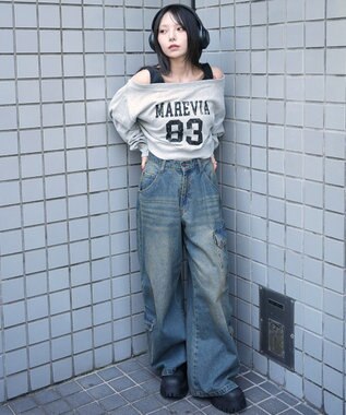 WEGO ドッキングオフショルショートスウェット 柄2