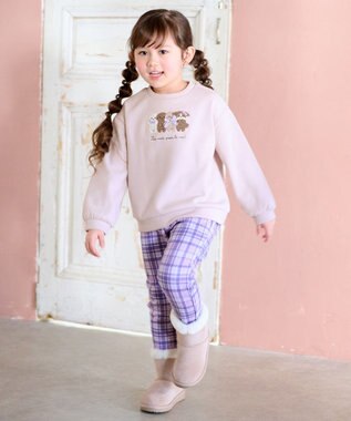 ANY KIDS 裏シャギーアニマルトレーナー ミルクティー（イヌ）