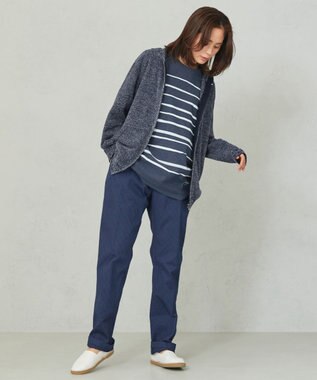 JOSEPH ABBOUD MOUNTAIN 【SPACE／UNISEX】ダイヤジャガードストレッチ パンツ ネイビー系