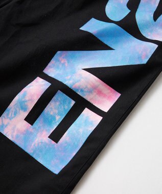 OP／FILA 【SEVEN2】バックブリント ロゴデザインハーフパンツ ブラック