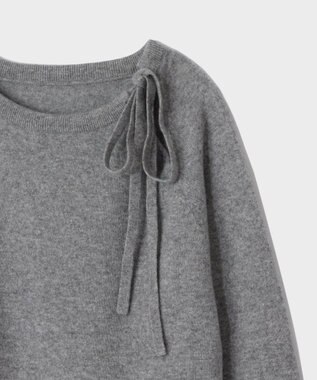 GRACE CONTINENTAL ボウタイカシミヤトップ グレー