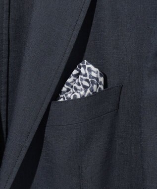 JOSEPH ABBOUD 【清涼/ストレッチ】ストレッチリネンシャンブレー ジャケット ネイビー系