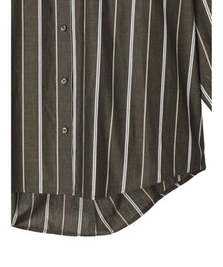 AMERICAN HOLIC ドビーストライプシャツチュニック Stripe Brown