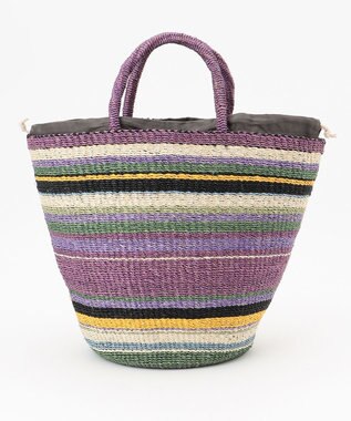 ONWARD CROSSET SELECT 【VIOLAd’ORO】MIRO アバカカラーボーダーバッグ M purple×yellow