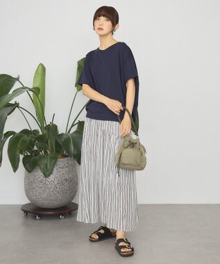 AMERICAN HOLIC 楊柳ギャザーボリュームフレアスカート Stripe