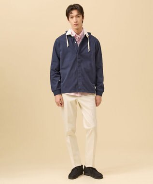 J.PRESS MEN 【フード取り外し可】フーデット ラガーシャツ ネイビー系