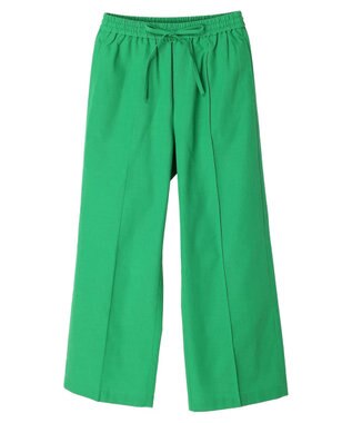 Green Parks 綿麻混イージーワイドパンツ Light Green