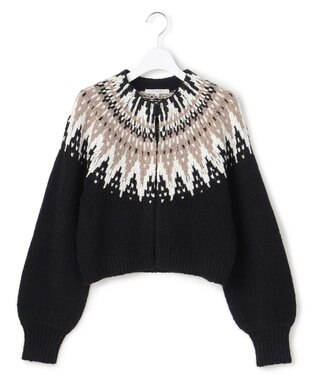 23区 L 【SLOW/一部店舗限定】ジャカード カーディガン ブラック系5