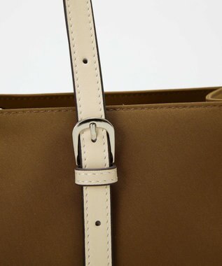 TOPKAPI 【Breath TOPKAPI】FRAME フレーム レザーベルト ワイド ミニ トートバッグ キャメル