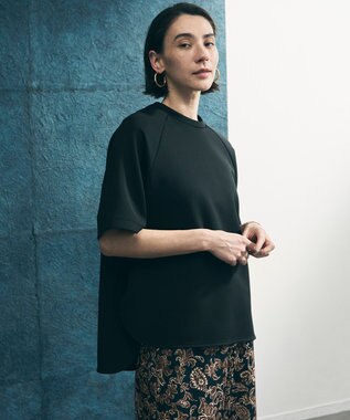 UNFILO BEAUTY FORM JERSEY light バックZIP プルオーバー ブラック