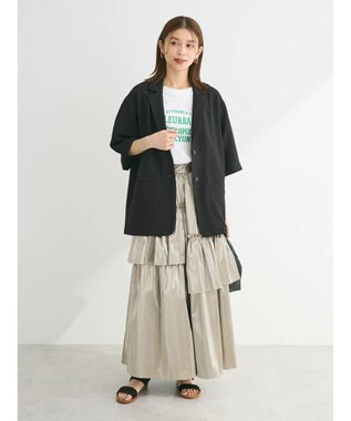 Green Parks ・ＥＬＥＮＣＡＲＥ　ＤＵＥ　メタリックティアードスカート Gold