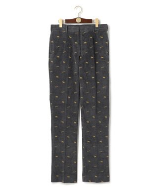 J.PRESS MEN エンブロイダリーストレッチコーデュロイパンツ グレー系