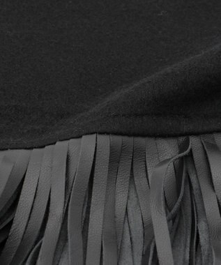 GRACE CONTINENTAL フリンジストール ブラック