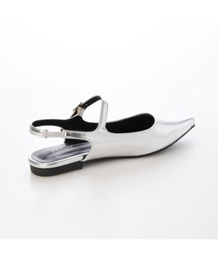 MODE ET JACOMO <noyau>ポインテッドトゥバックベルトパンプス シルバー