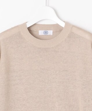 J.PRESS LADIES 【洗える・吸水速乾】 マーセライズコードリネン ニット ベージュ系