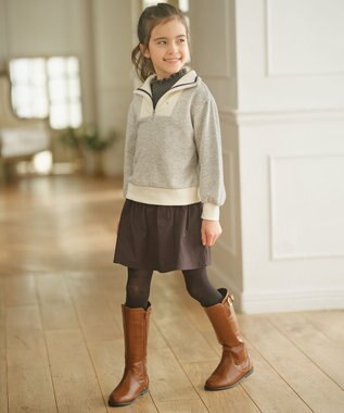 組曲 KIDS 【110-140cm】セーラージップ トップス オートミール系