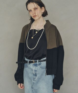 YECCA VECCA 【上下着用可能】2wayインバーテッドライトブルゾン Khaki