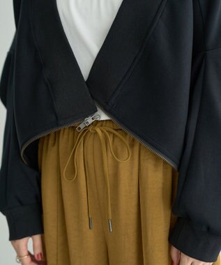 YECCA VECCA 【上下着用可能】2wayインバーテッドライトブルゾン Black