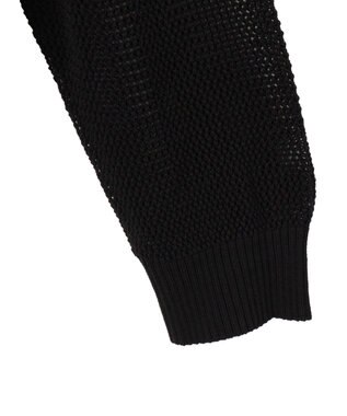 WEGO 【ユニセックス着用ITEM】メッシュニットZIPパーカー ブラック