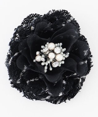 自由区 ツイードコサージュ