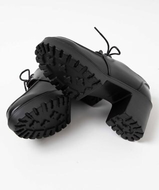 WEGO レースアップヒールシューズ ブラック