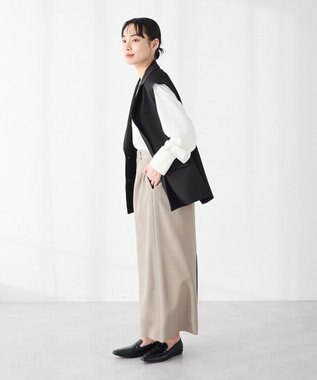 CRAFT STANDARD BOUTIQUE ＜セレモニー＞着脱可能/2WAYフリルカラーブラウス Off White
