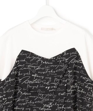 ICB 【30th ANNIVERSARY】5cityプリント コンビカットソー オフホワイト×ブラック